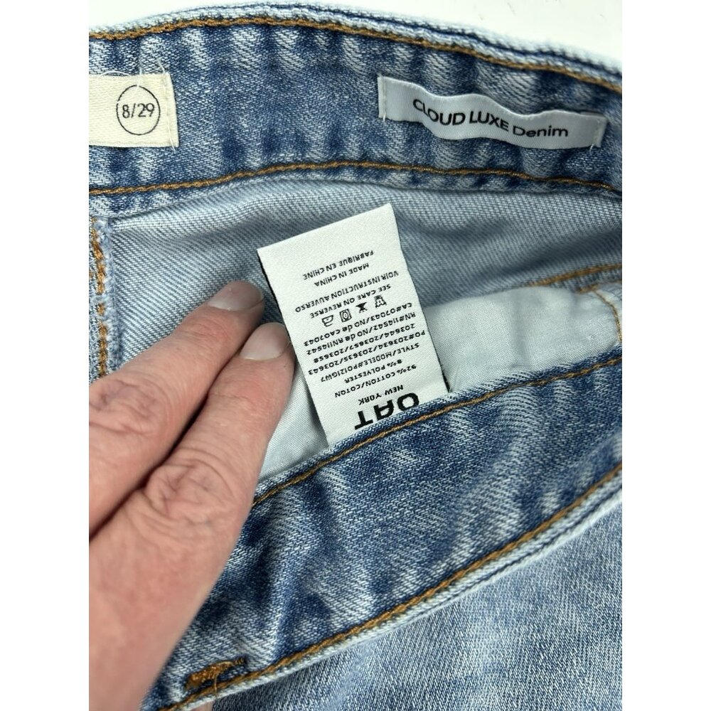 Oat New York Jeans Women's 8/29 Wide Leg Cloud Luxe Denim Medium Wash - Picture 13 of 16